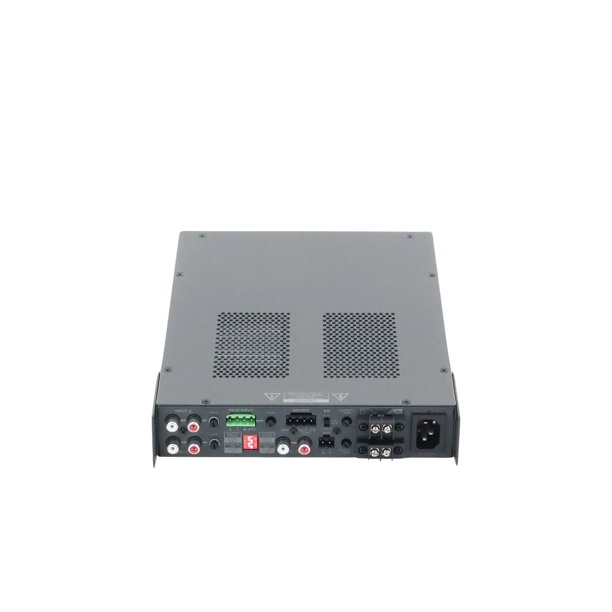 SILYMX FreeSpace integrated zone amplifier rear panel showing input and output ports on a black background