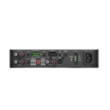 SILYMX FreeSpace 1x90W integrated zone amplifier rear panel showing input, output, and control ports.