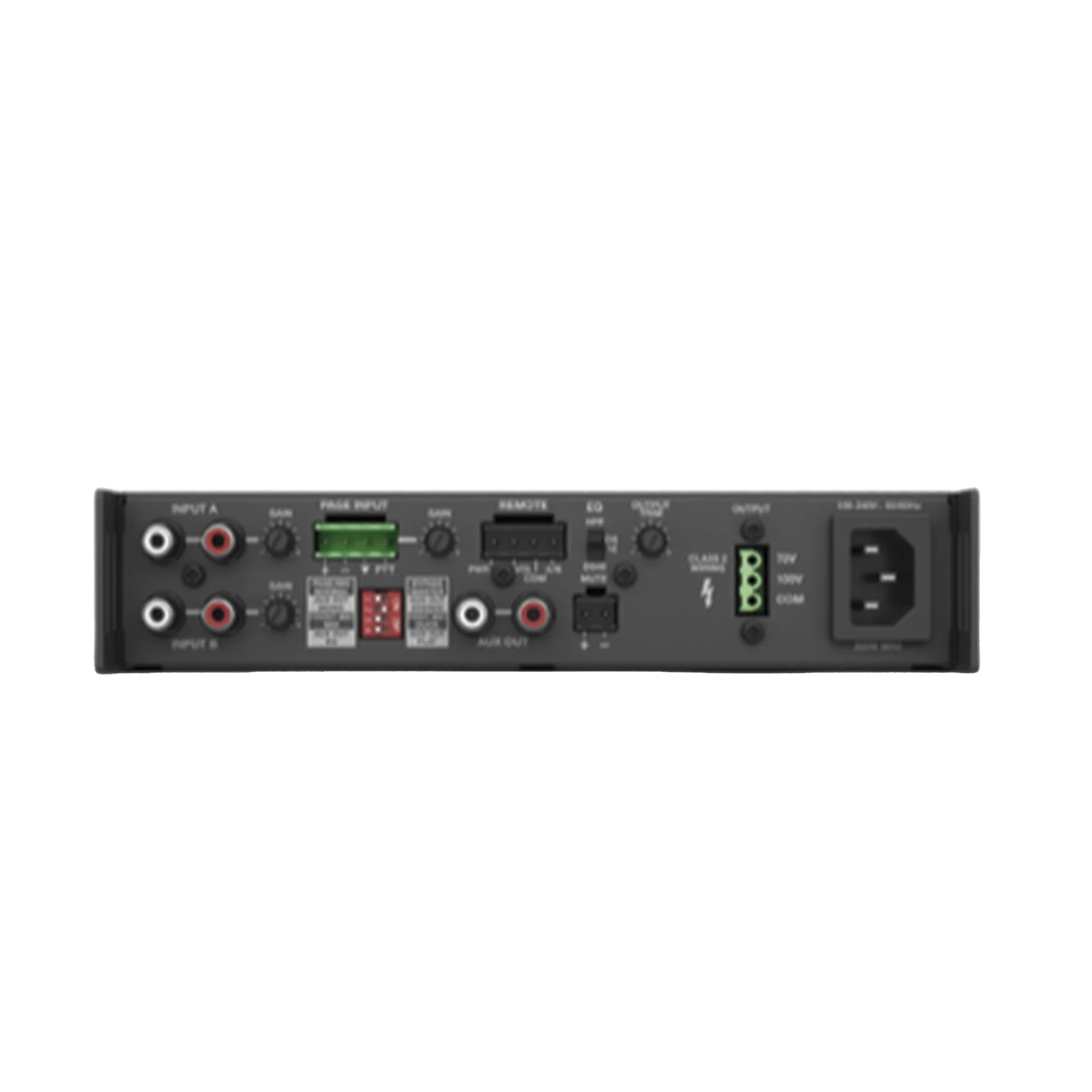 SILYMX FreeSpace 1x90W integrated zone amplifier rear panel showing input, output, and control ports.
