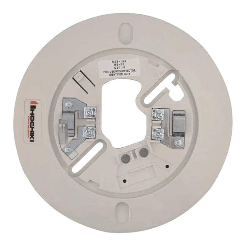 SILYMX 6-inch white plastic mounting base for Hochiki fire detectors with 2-wire connection terminals