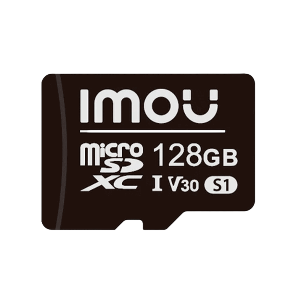 SILYMX IMOU 128GB MicroSD card with UHS-I V30 speed class for high-speed video recording in security cameras