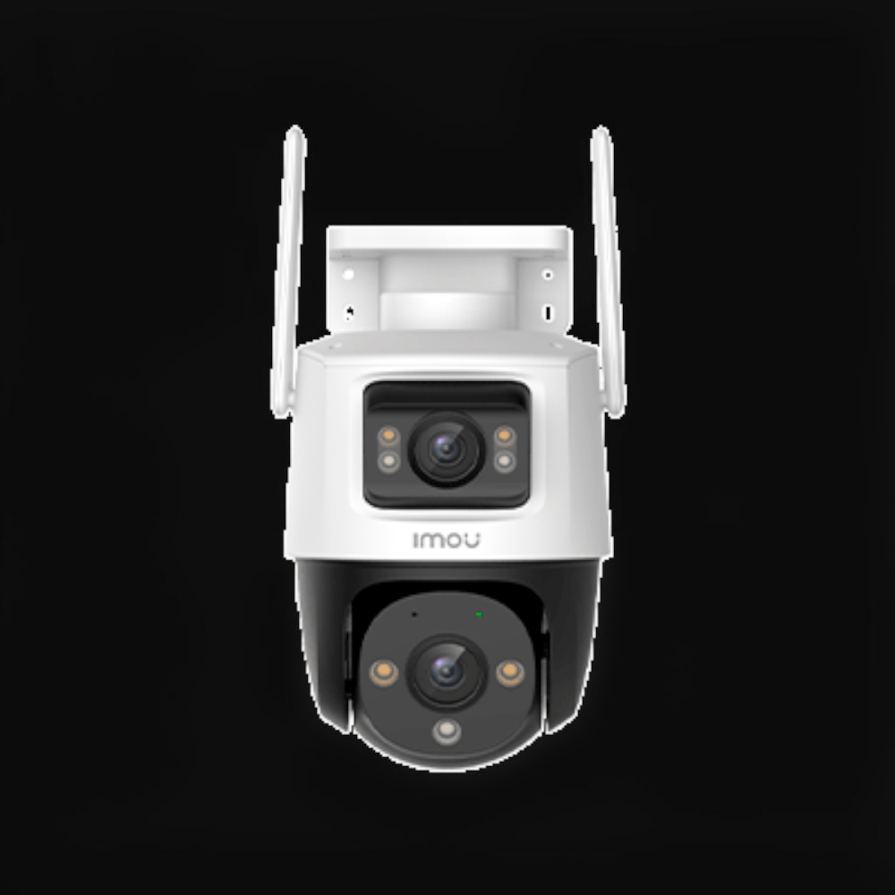SILYMX IMOU 6MP dual-lens PT security camera with white housing, AI detection, and dual antennas for outdoor use.