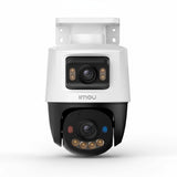 SILYMX IMOU dual-lens 10MP IP security camera with white housing, PTZ functionality, and active deterrence LEDs.