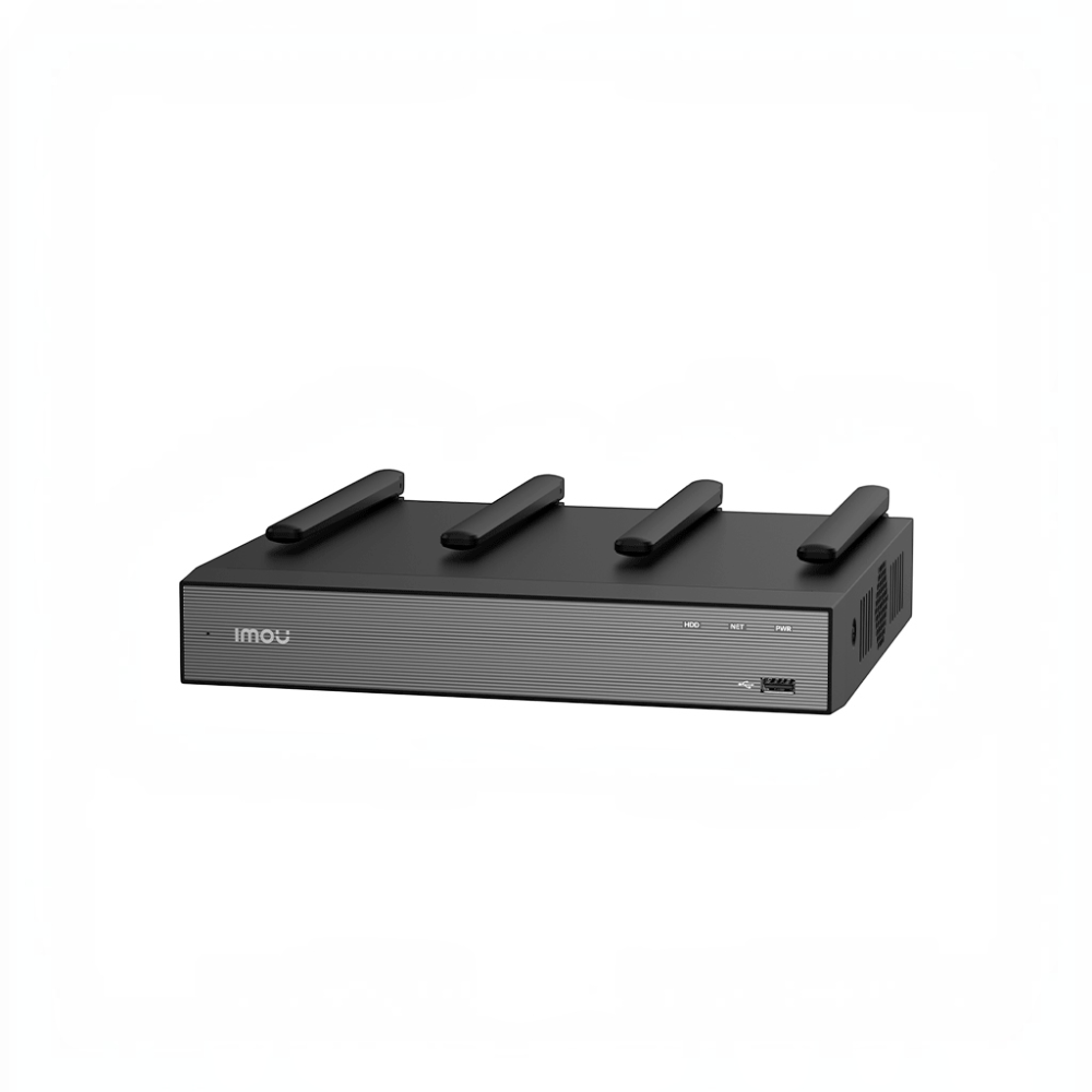 SILYMX IMOU N110W 10-channel WiFi 6 NVR with four antennas for wireless security camera recording and management.