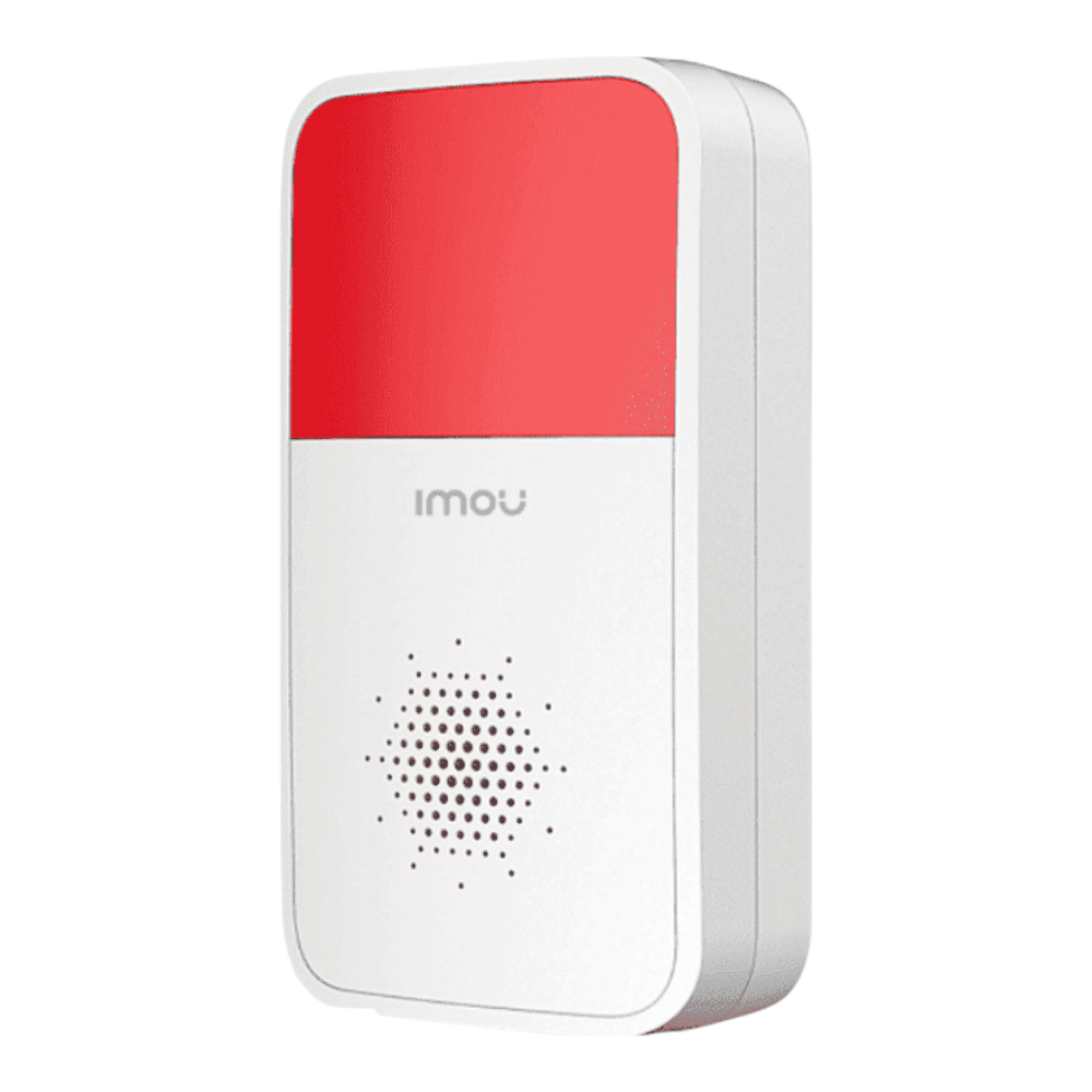 SILYMX IMOU ARA10-SW wireless indoor alarm siren with red strobe light and 85dB sound output