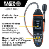 SILYMX Klein Tools ET-120 portable combustible gas leak detector with visual and audible alarms and a flexible 18" gooseneck.