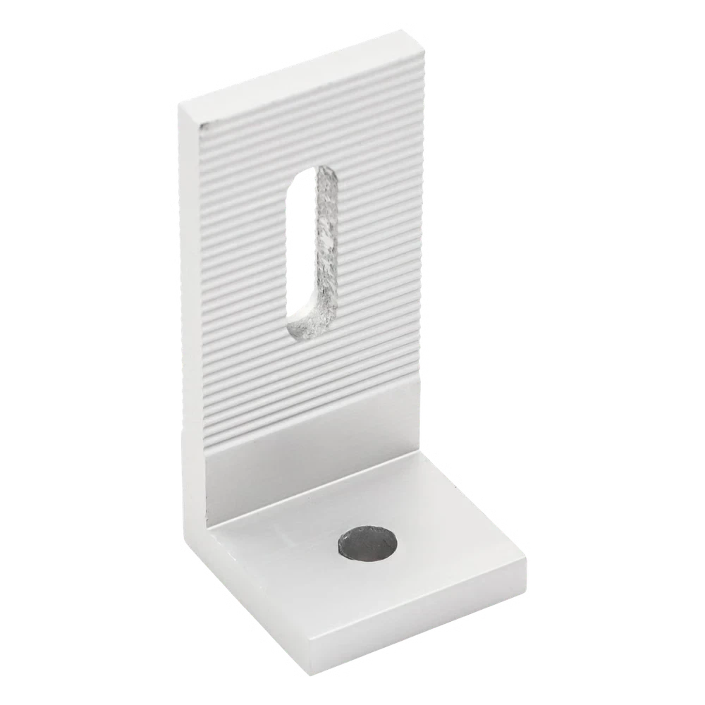 SILYMX L-bracket for mounting solar panels on concrete surfaces, featuring a ribbed design for secure installation.
