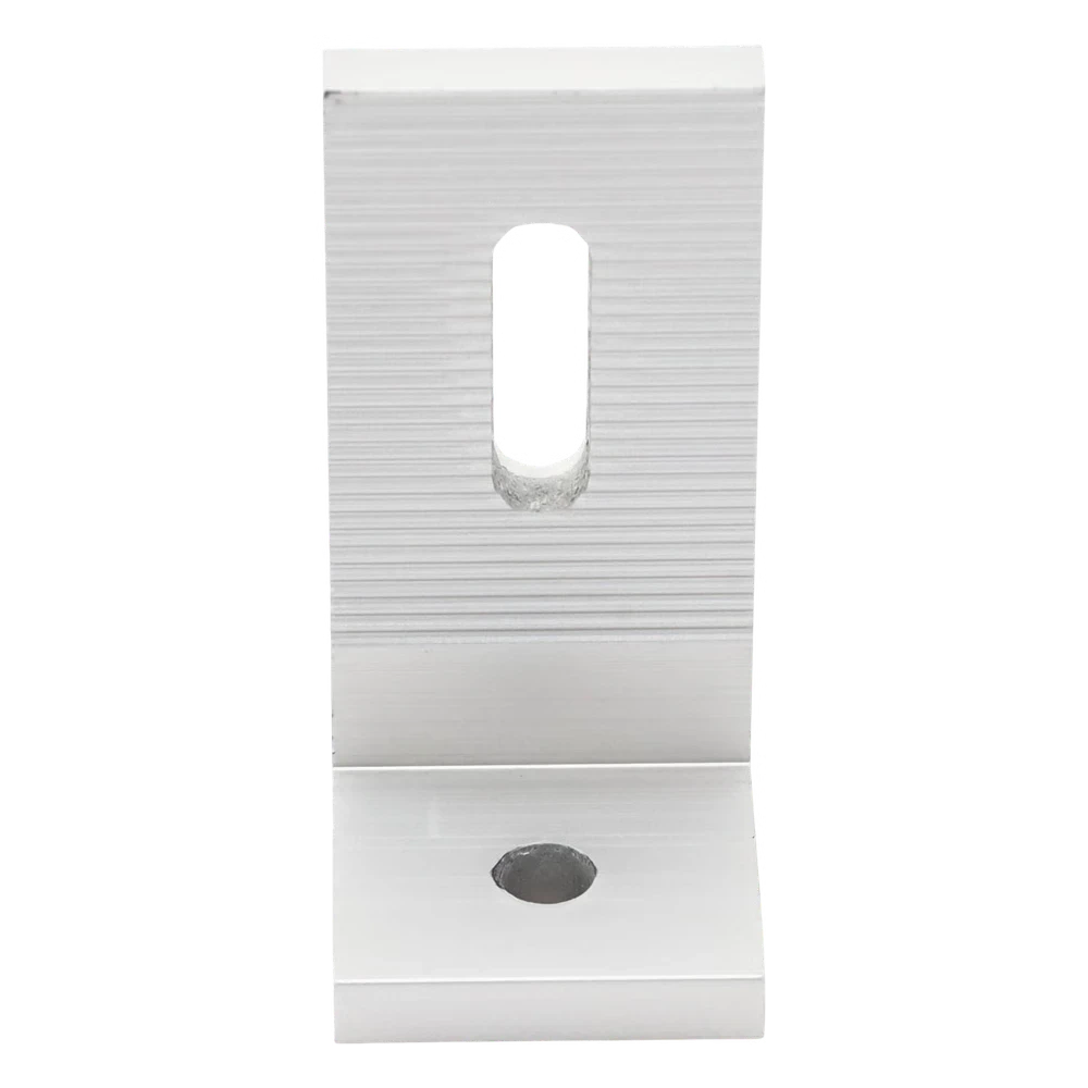 SILYMX L-bracket for mounting solar panels on concrete surfaces, featuring a durable metallic finish.