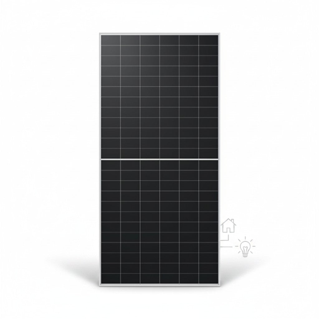 SILYMX LONGi 650W bifacial monocrystalline solar panel with Guardian Anti-Dust technology, 72 half-cut cells.