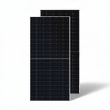 SILYMX OSDA 625W N-Type bifacial solar panel with black cells and silver aluminum frame