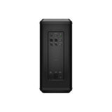 SILYMX portable active subwoofer for L1-PRO32 system, showing rear control panel with inputs and power connection