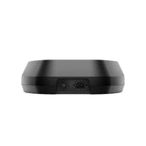 SILYMX portable audio system base unit showing rear power input and connector ports on a black background