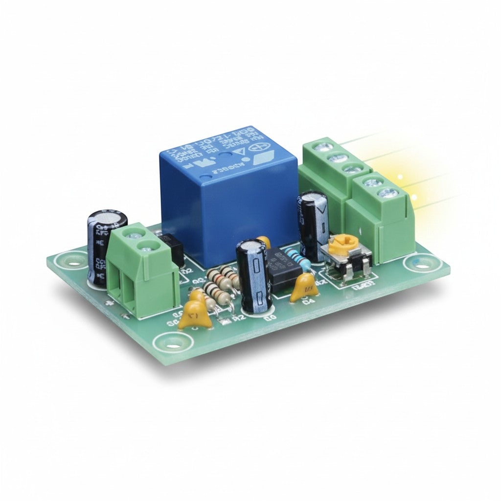 SILYMX PRODELAY time delay module with adjustable 1-30 second delay and voltage output for access control systems.