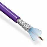 SILYMX purple 22 AWG coaxial cable with copper conductor and polyethylene insulation, 304m reel.