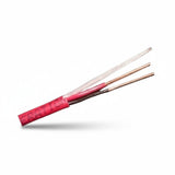 SILYMX red 2x18 AWG FPLR riser unshielded fire alarm cable, 305m spool. Copper conductors.