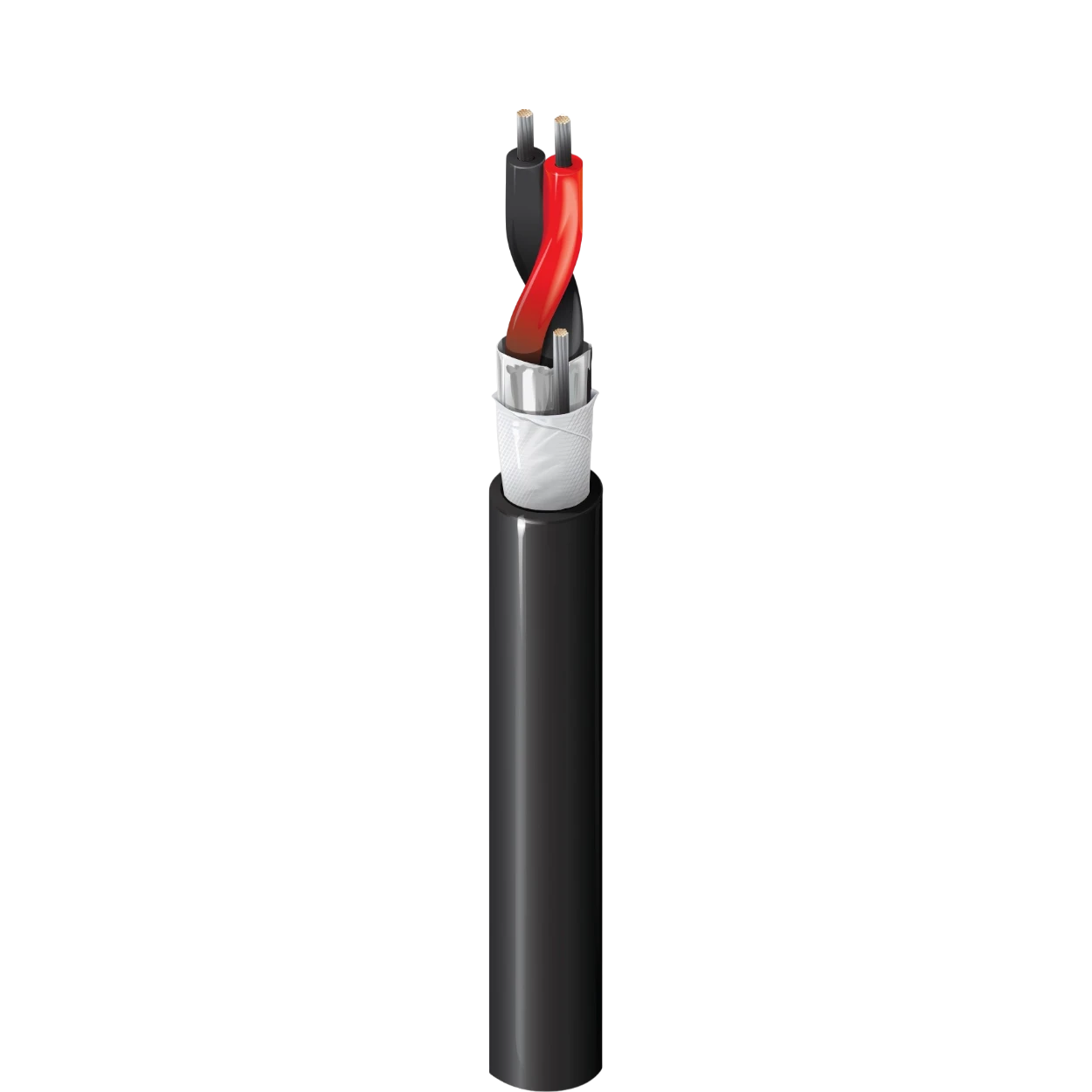 SILYMX 305m red 2x18 AWG CMR FPL PLTC security and sound cable with water blocking feature.