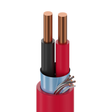 SILYMX red 2x16 AWG fire alarm cable, 305 meters, solid copper conductors, PVC jacket.