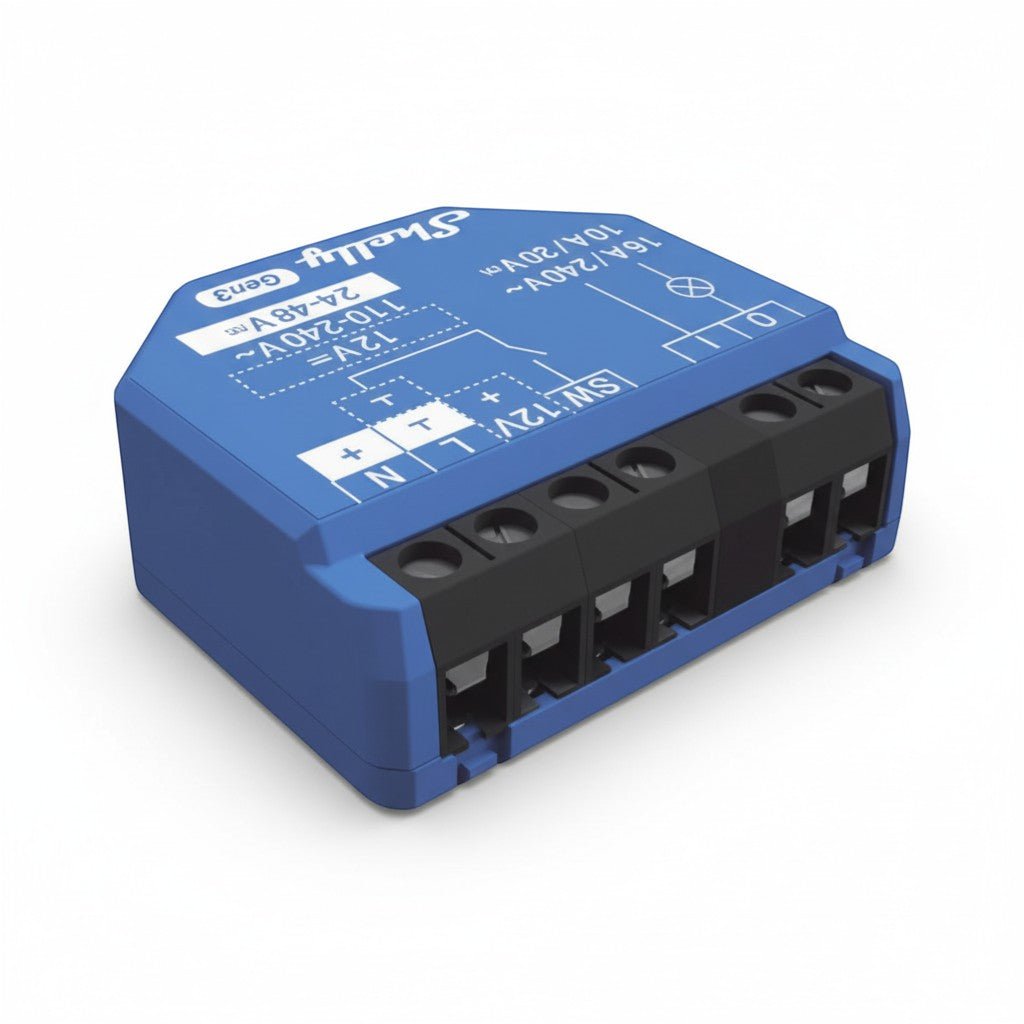AutomatizacionSHELLYSHELLY1GEN3Relevador Inalámbrico Inteligente 16A 110 - 230V Contacto Seco WiFi Alexa Google Home Shelly SHELLY1GEN3 - SILYMX