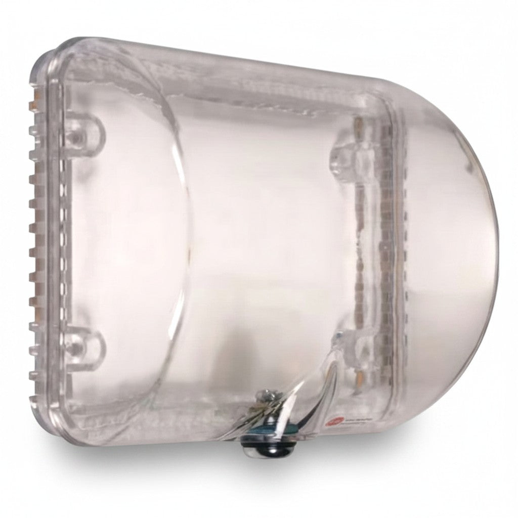 SILYMX transparent polycarbonate anti-vandalism protector for small thermostats, model STI-9105.