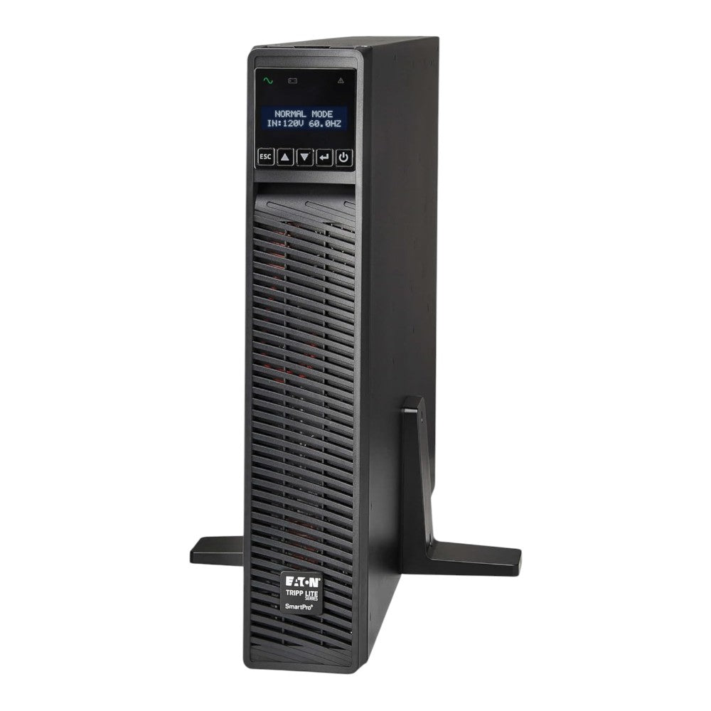 SILYMX black Eaton Tripp Lite SmartPro 3000VA 2U rackmount UPS with LCD screen and front vents.