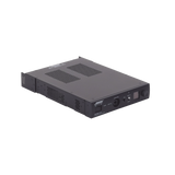 SILYMX Veritas 2x50W integrated zone amplifier with Bluetooth, DSP, and balanced inputs in a black metal chassis.