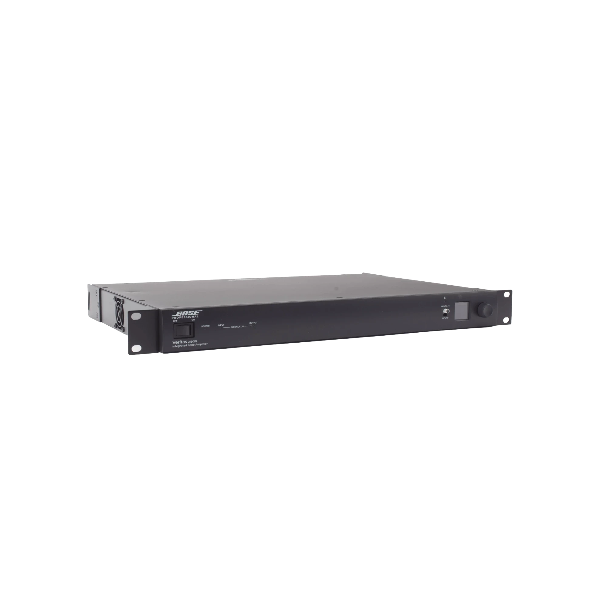 SILYMX Veritas integrated zone amplifier with 2x160W power, Bluetooth 5.0, and DSP in a black rack-mount chassis.
