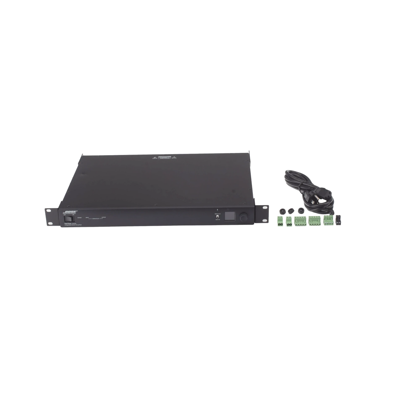 SILYMX Veritas amplifier with 2x160W output, DSP, Bluetooth 5.0, and balanced inputs in a black rack-mount chassis.