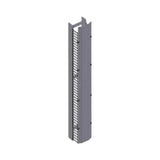 SILYMX grey vertical cable manager rack, 2.13m (7ft) length, metal construction, for 19-inch racks.