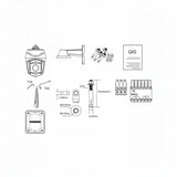 SILYMX VIVOTEK SD9368-EHL PTZ camera technical diagram showing mounting hardware, tools, and installation components.