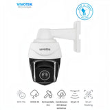 SILYMX VIVOTEK SD9368-EHL outdoor PTZ IP security camera with 40x optical zoom and white weather-resistant housing