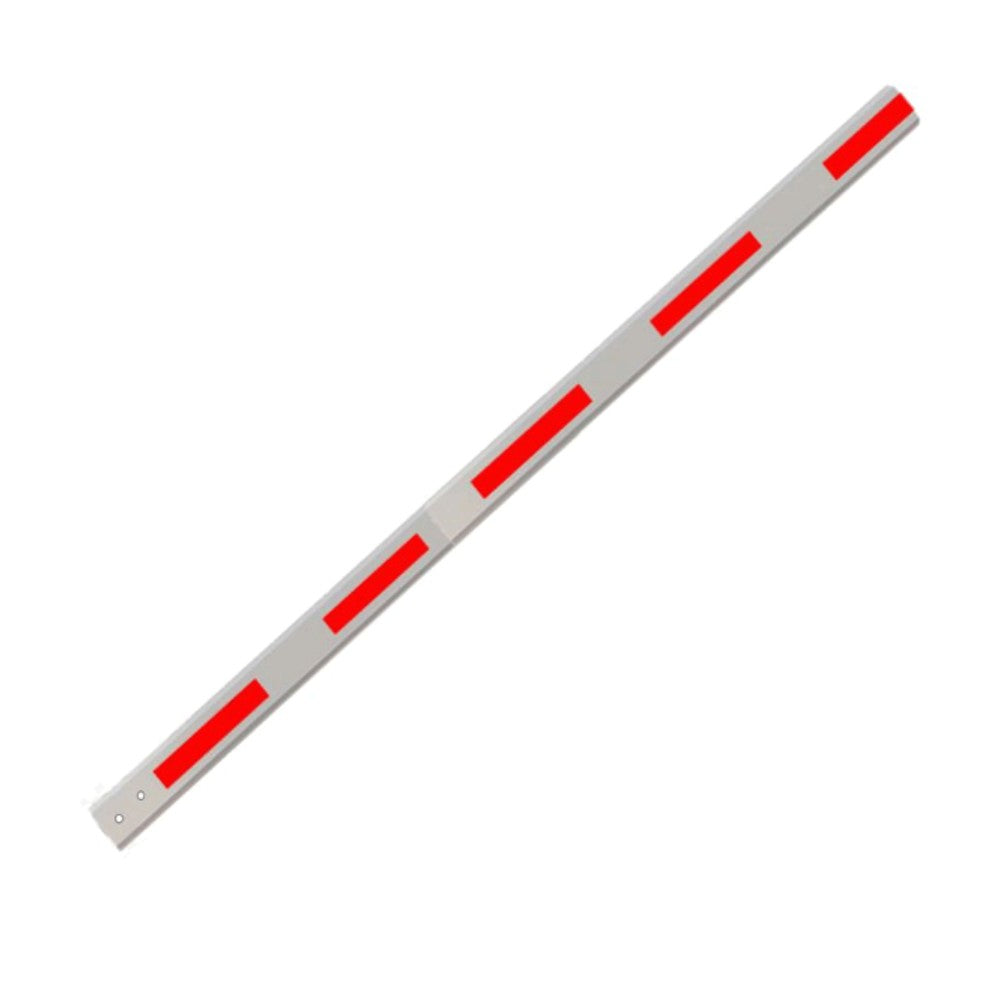SILYMX WEJOIN WJSBM6 6m octagonal aluminum barrier arm with reflective red stripes for vehicle access control.