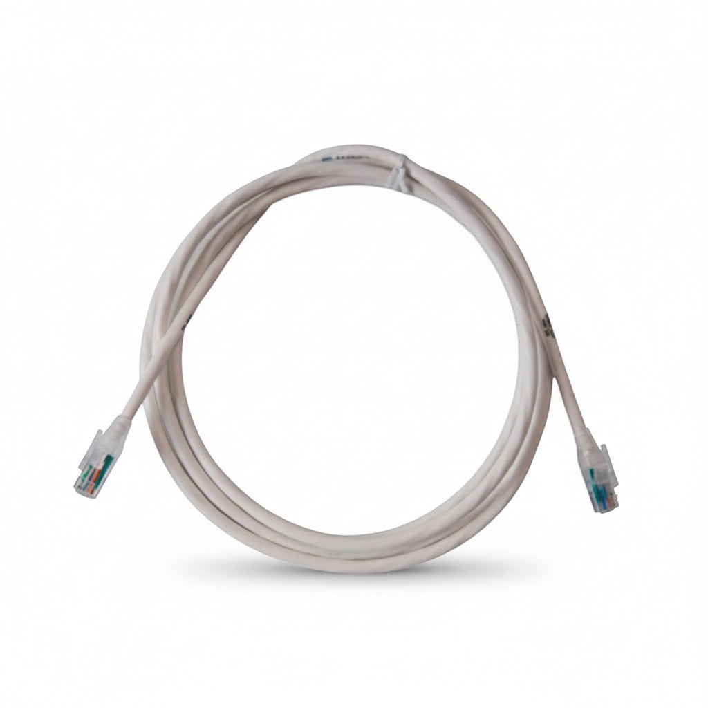 SILYMX white Cat6+ UTP patch cord, 2.1 meters, with RJ-45 connectors, 24 AWG solid copper.