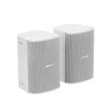 SILYMX pair of white 5-inch DesignMax wall-mount outdoor speakers with mesh grilles
