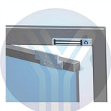 SILYMX Z and L bracket for YLI Electronic YM500NW magnetic lock, designed for secure outdoor door installation.