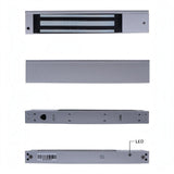SILYMX ZKTECO LM-2805 magnetic lock with 200kg holding force, LED indicator, and anodized aluminum finish.