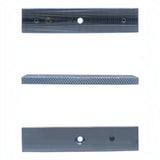 SILYMX ZKTECO LM-2805 magnetic lock armature plate showing front, side, and back views for interior door installation.