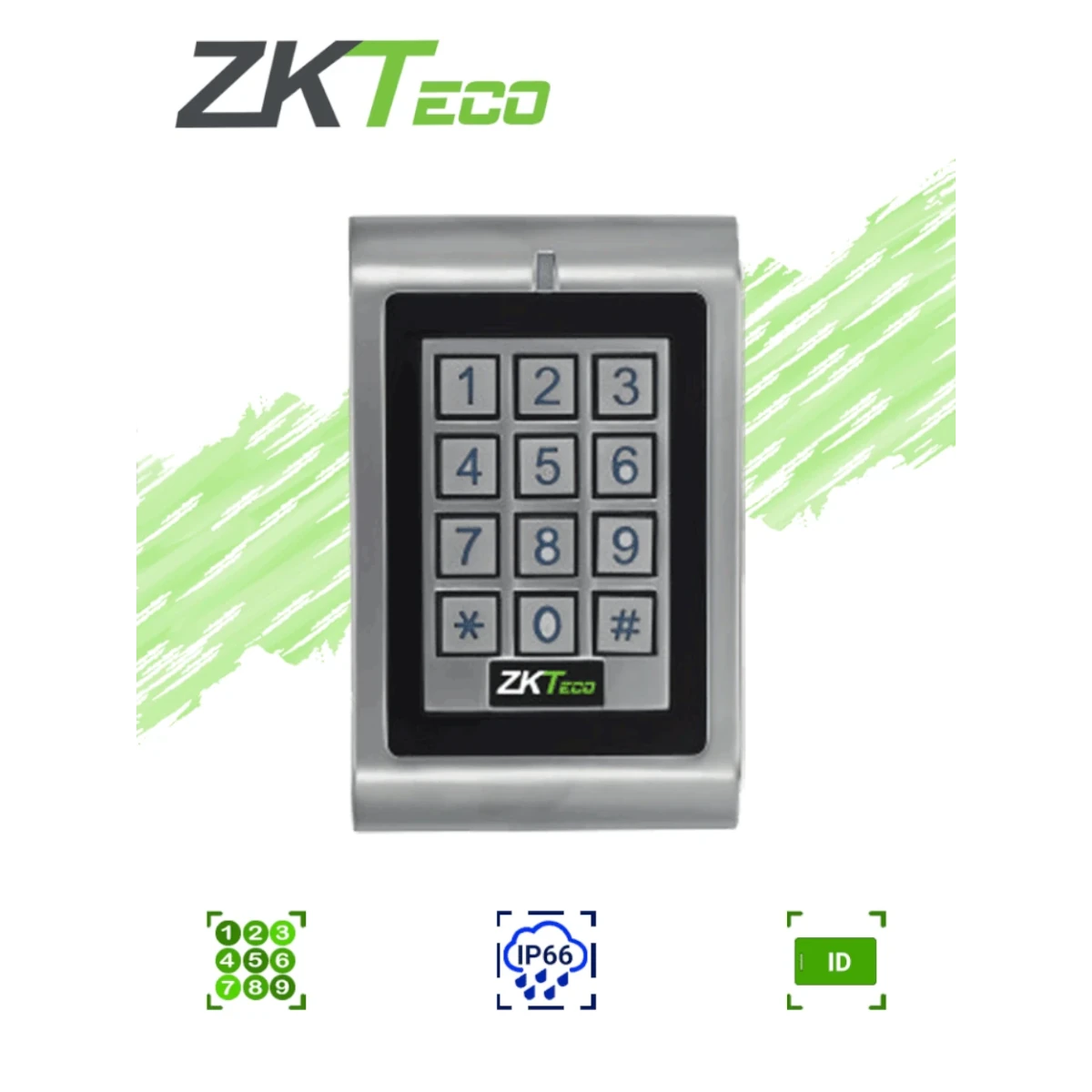 Lector de ProximidadZKTECOMK-H IDTeclado Control de Acceso 1000 Usuarios RF - ID 125 KHz Interior Exterior IP65 ZKTECO MK - H ID - SILYMX