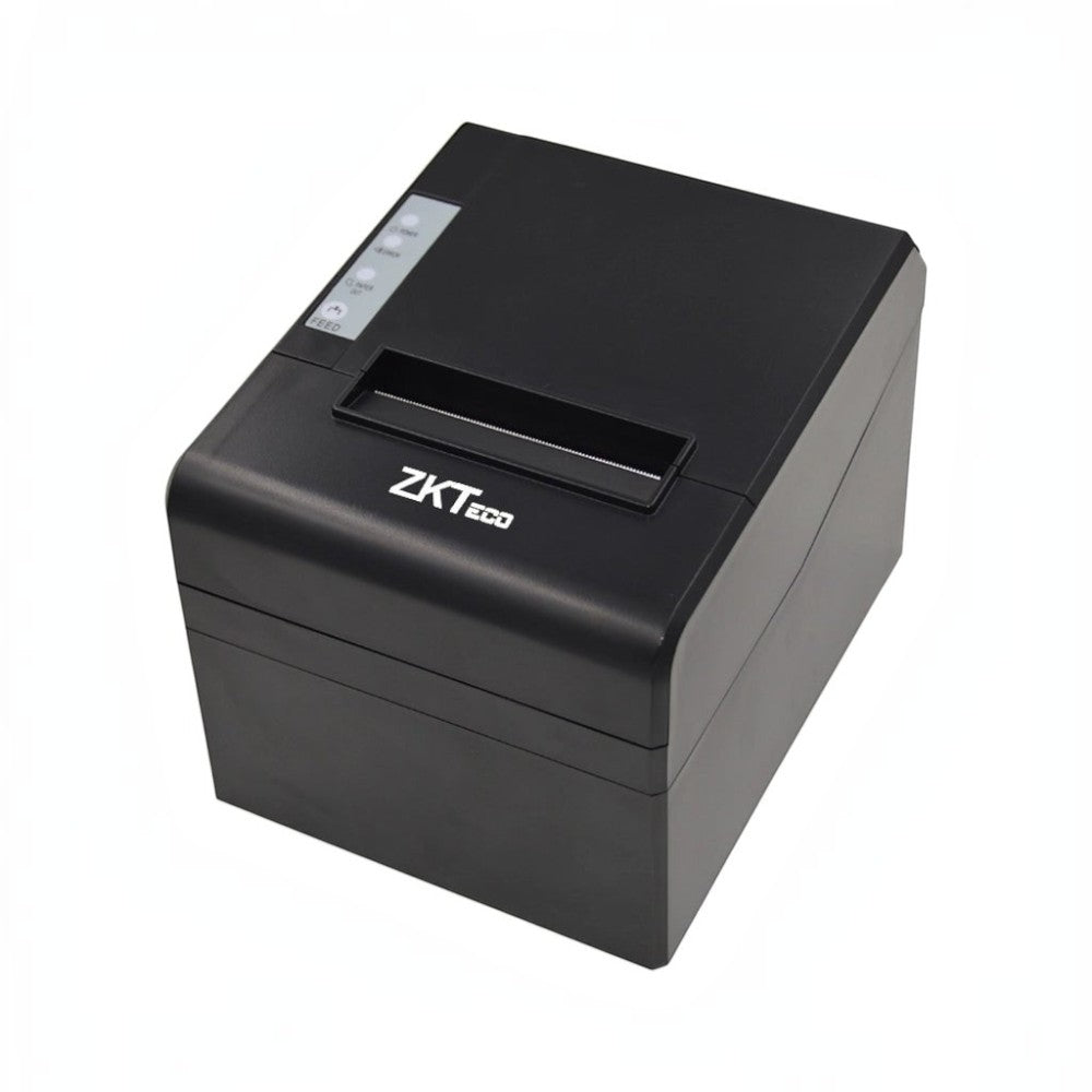 SILYMX ZKTECO ZKP8001 black thermal receipt printer for POS and attendance systems with 80mm paper feed