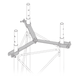 Brida de Sujeción para Retenida Tipo Delta Acero ASTM-36 Galvanizado Electrolítico Compatible STZ30 TOWERS SJB-30 - Imagen 1