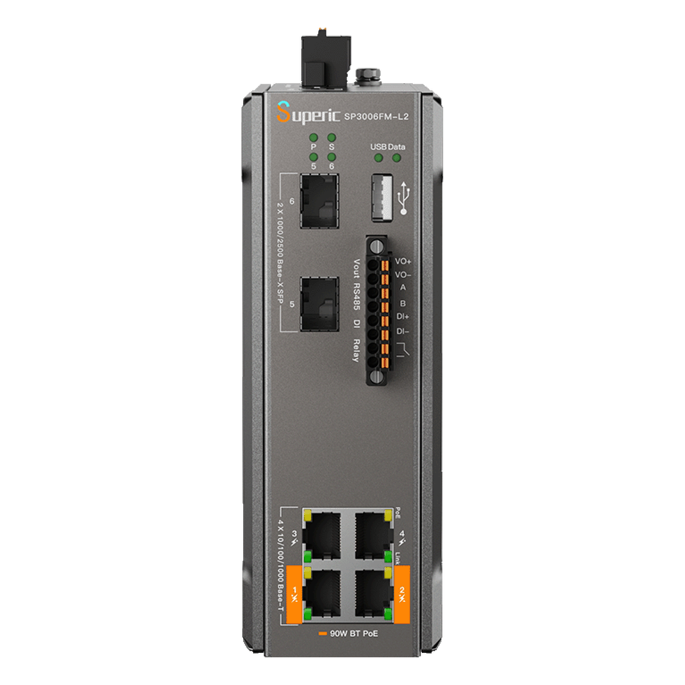 Switch Industrial Administrable / 4 Puertos PoE Gigabit / 2 SFP 2.5Gbps / PoE 120W / -40℃ a 75℃ (-40℉ a 167℉) / Sin Ventiladores WI-TEK - Imagen 2