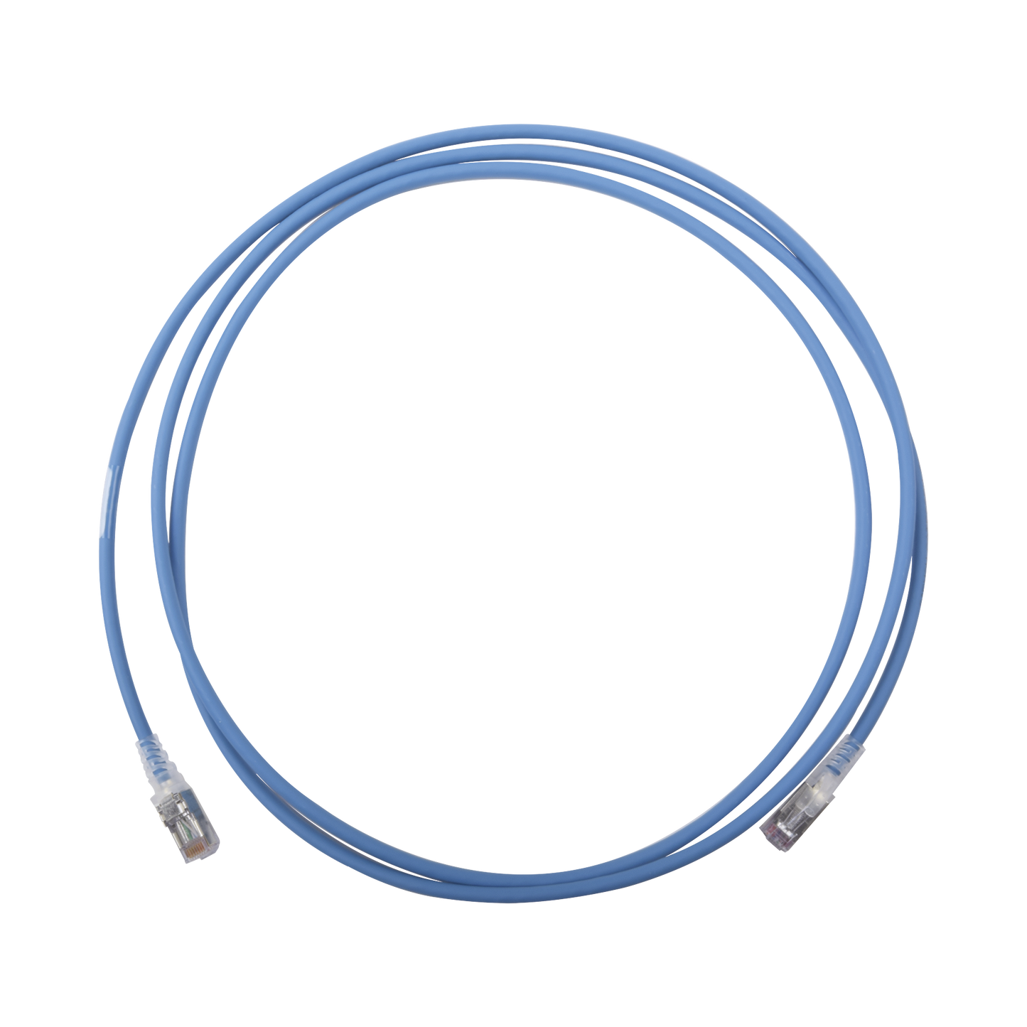 Patch Cord "Skinny" Cat6A Blindado S/FTP 7ft Diámetro Reducido 28 AWG Color Azul SIEMON - Imagen 1