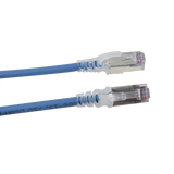 Patch Cord "Skinny" Cat6A Blindado S/FTP 7ft Diámetro Reducido 28 AWG Color Azul SIEMON - Imagen 2