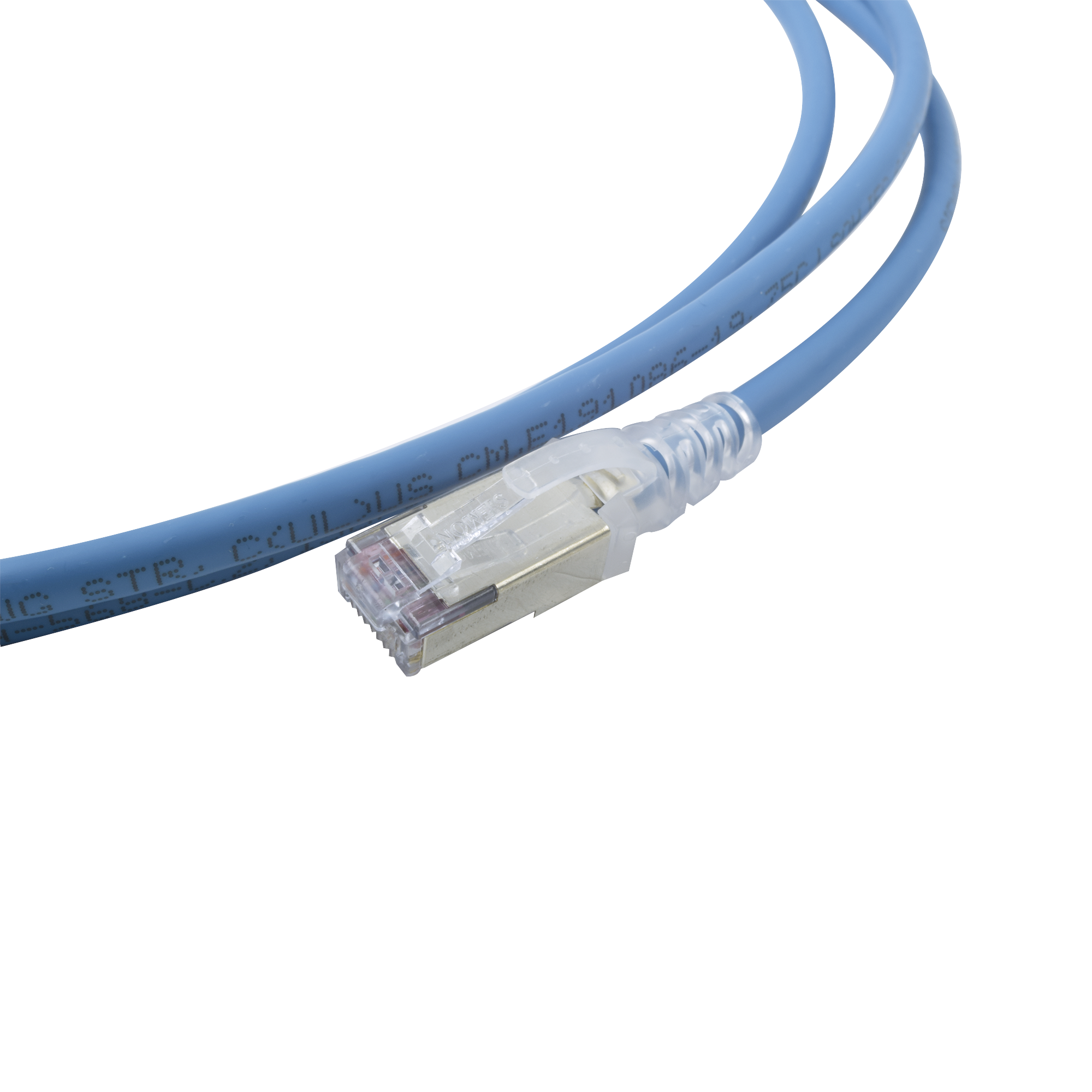 Patch Cord "Skinny" Cat6A Blindado S/FTP 7ft Diámetro Reducido 28 AWG Color Azul SIEMON - Imagen 4