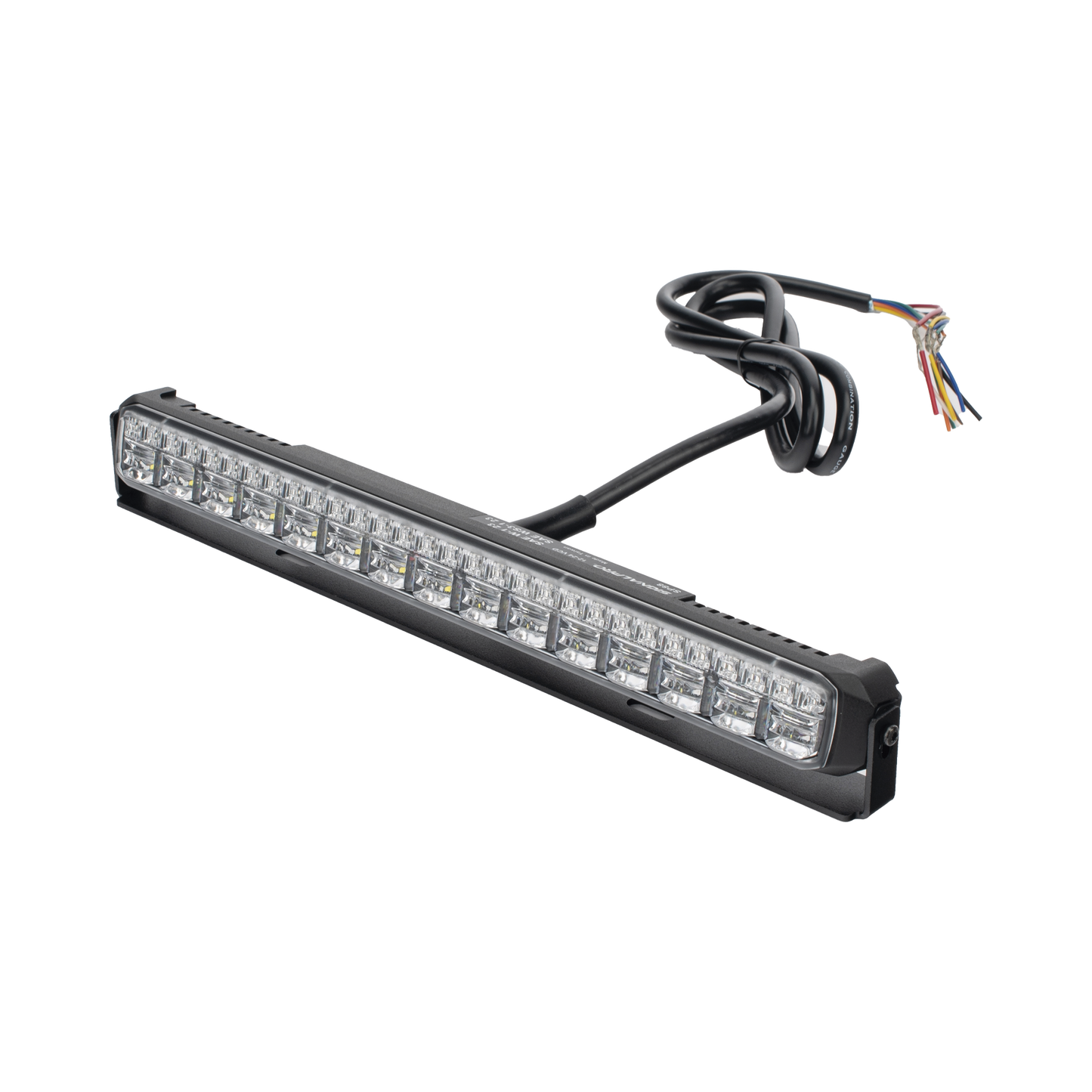 Luz Auxiliar de 45 LED, Top Rojo, Tricolor Rojo/Ambar/Blanco, 11.42", Lente Transparente, SAE SIGNALPRO - Imagen 1