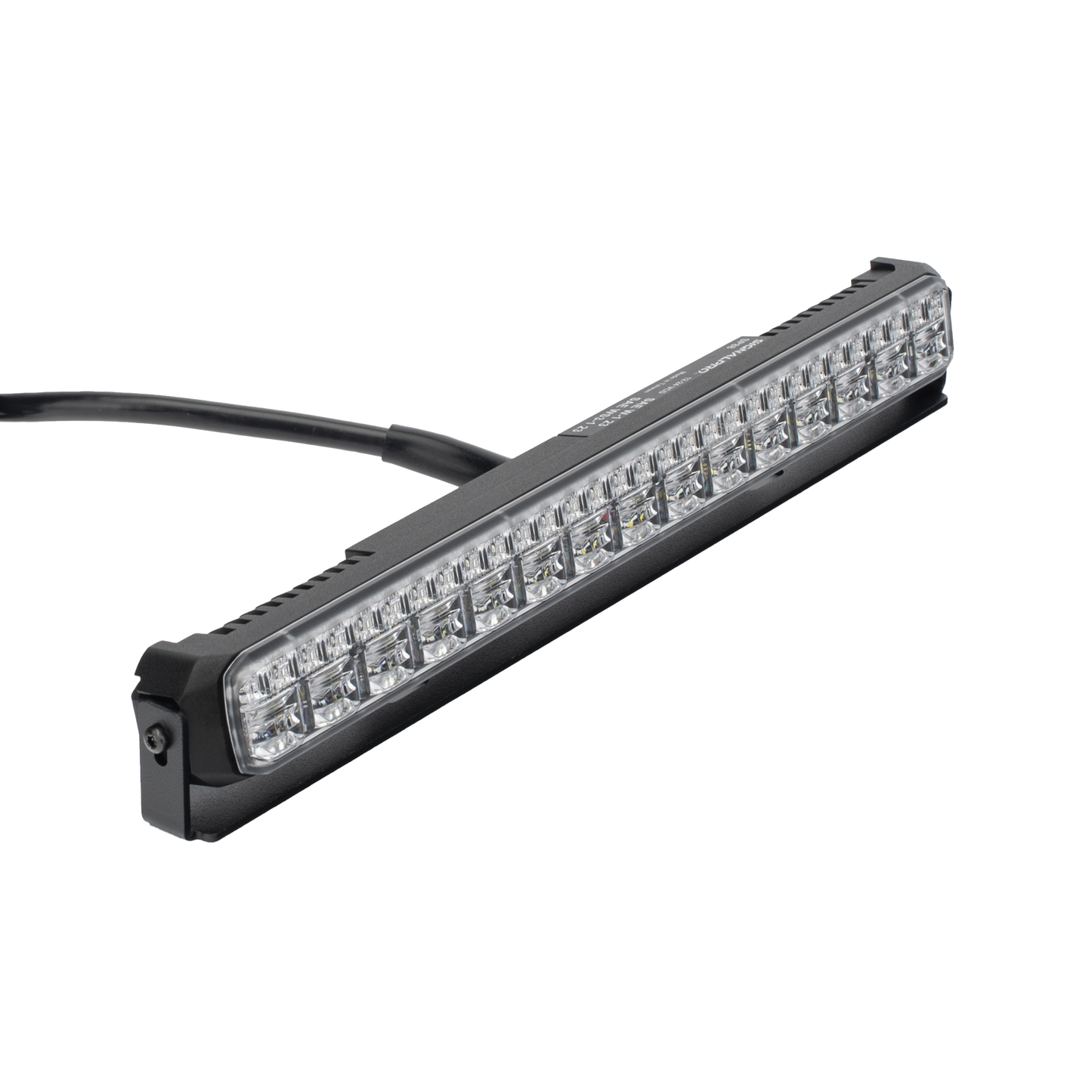 Luz Auxiliar de 45 LED, Top Rojo, Tricolor Rojo/Ambar/Blanco, 11.42", Lente Transparente, SAE SIGNALPRO - Imagen 2
