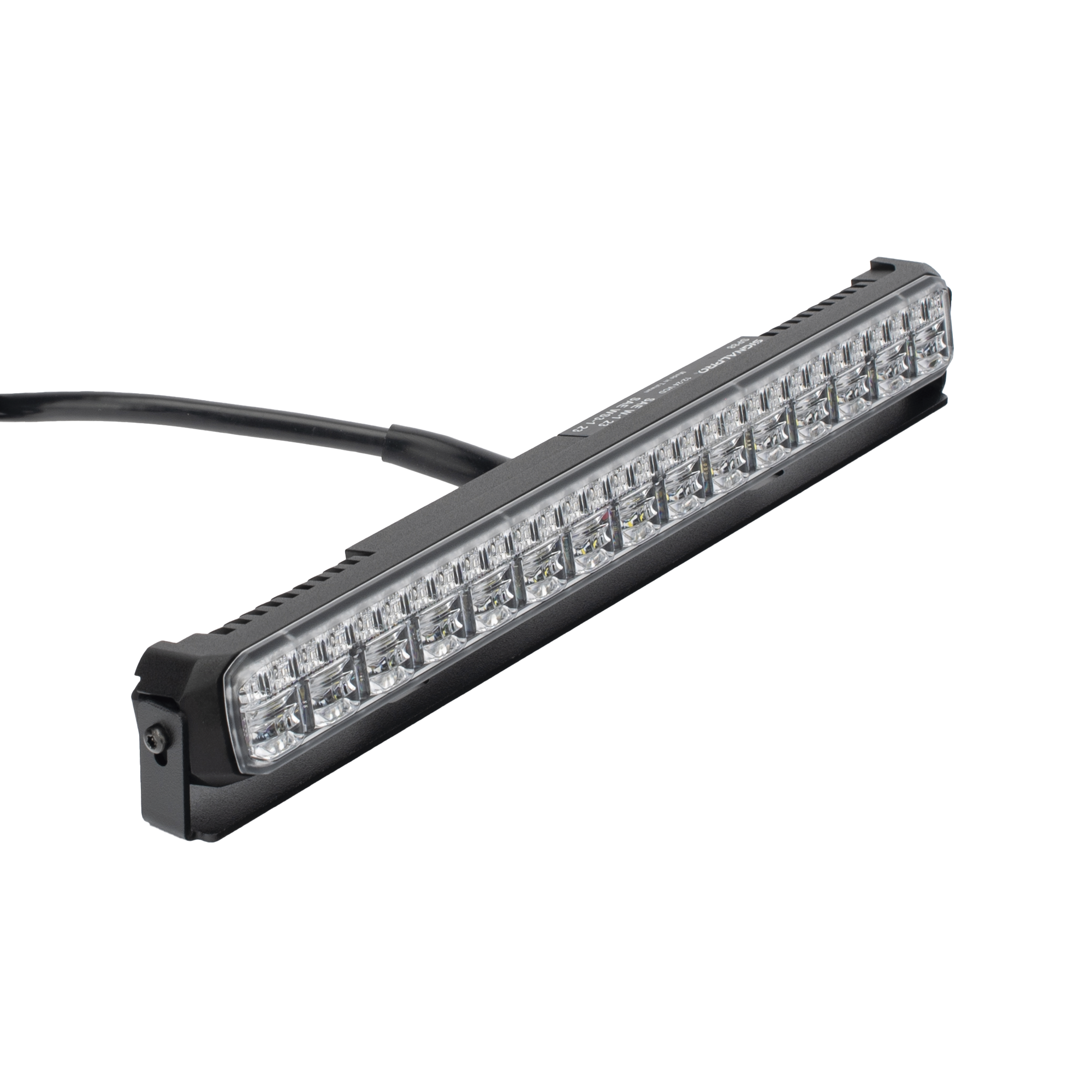 Luz Auxiliar de 45 LED, Top Rojo, Tricolor Rojo/Ambar/Blanco, 11.42", Lente Transparente, SAE SIGNALPRO - Imagen 2