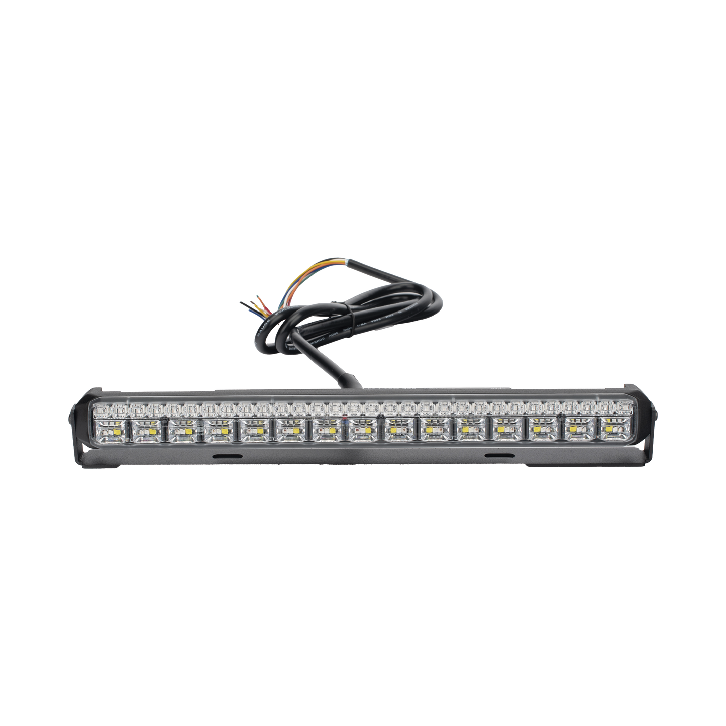 Luz Auxiliar de 45 LED, Top Rojo, Tricolor Rojo/Ambar/Blanco, 11.42", Lente Transparente, SAE SIGNALPRO - Imagen 3