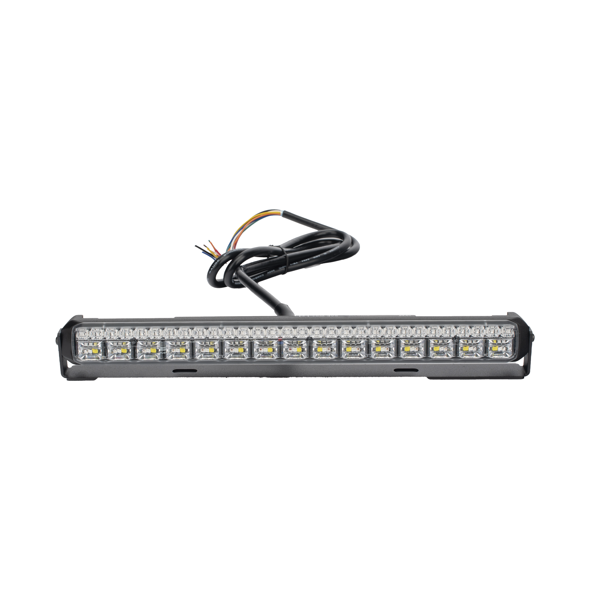 Luz Auxiliar de 45 LED, Top Rojo, Tricolor Rojo/Ambar/Blanco, 11.42", Lente Transparente, SAE SIGNALPRO - Imagen 3