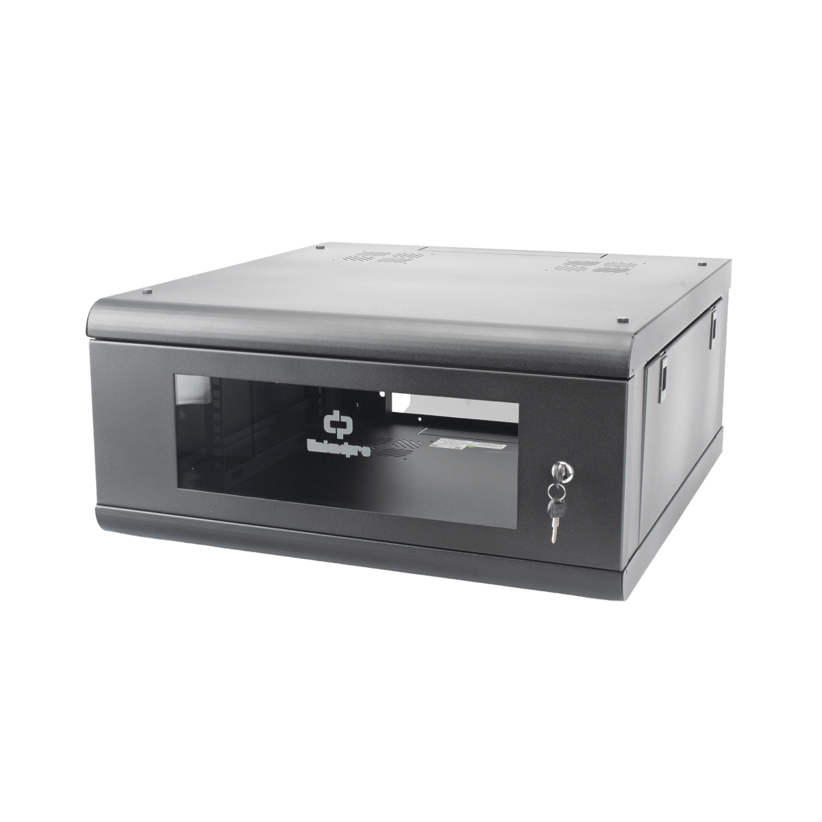 Racks CerradosLINKEDPROSR-1904-GN2GGabinete de Pared 4U Rack 19" Cristal Templado 635mm Acero Reforzado LINKEDPRO SR - 1904 - GN2G - SILYMX