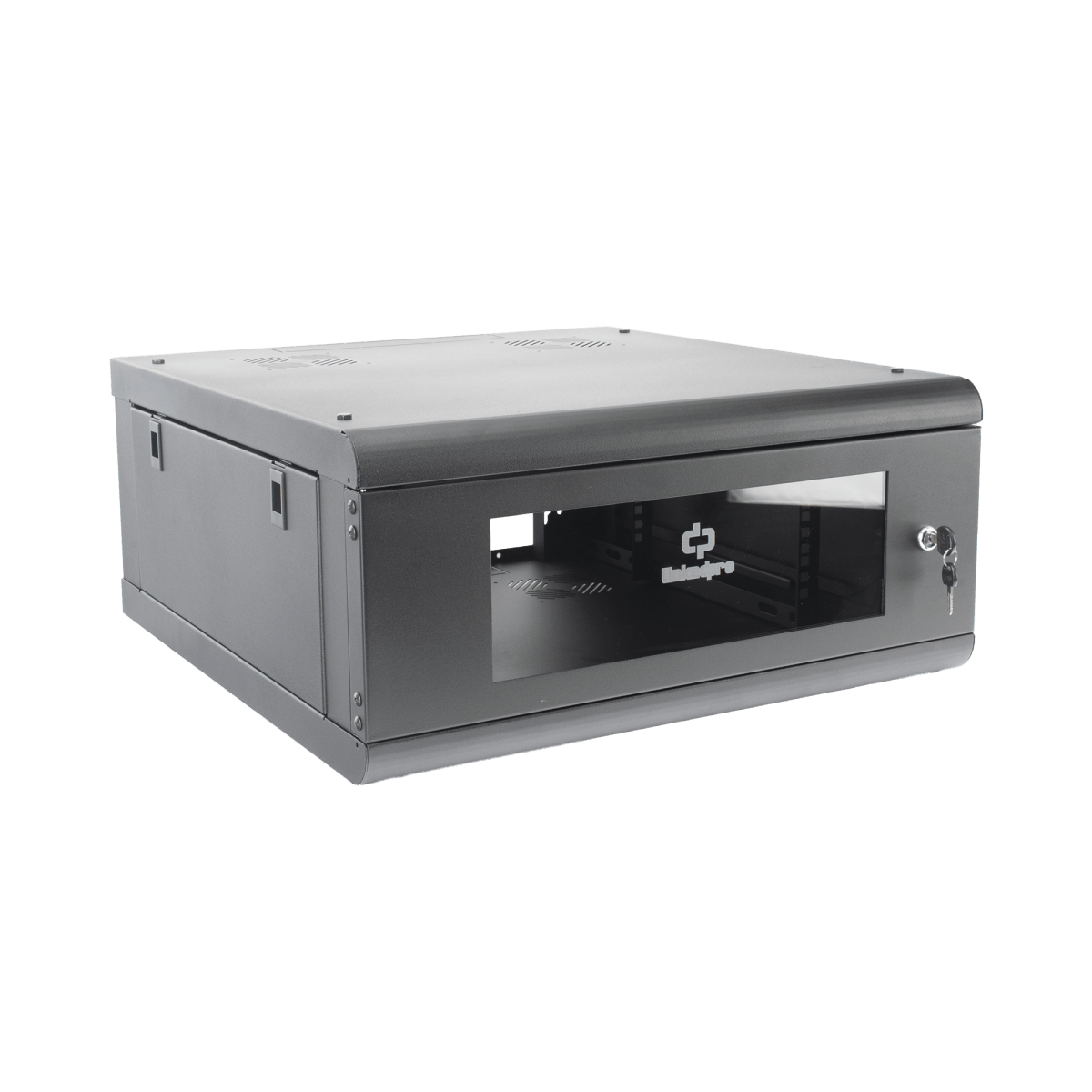 Racks CerradosLINKEDPROSR-1904-GN2GGabinete de Pared 4U Rack 19" Cristal Templado 635mm Acero Reforzado LINKEDPRO SR - 1904 - GN2G - SILYMX